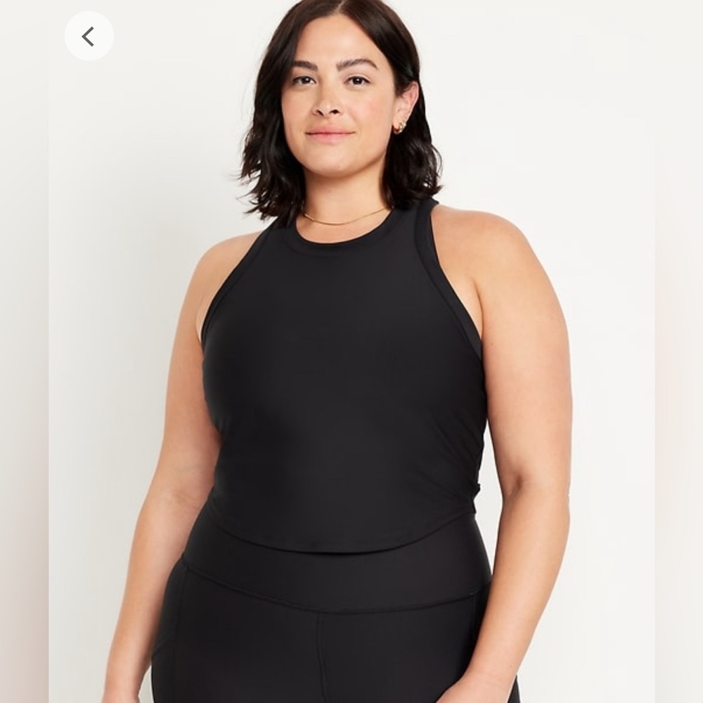 NWT Old Navy Black PowerSoft Racerback Athletic Top